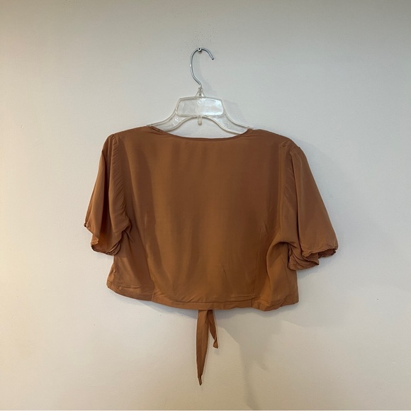 🤎 SET - Metallic bronze coloured wrap top & wrap skirt - custom made!🤎 - Picture 5 of 10